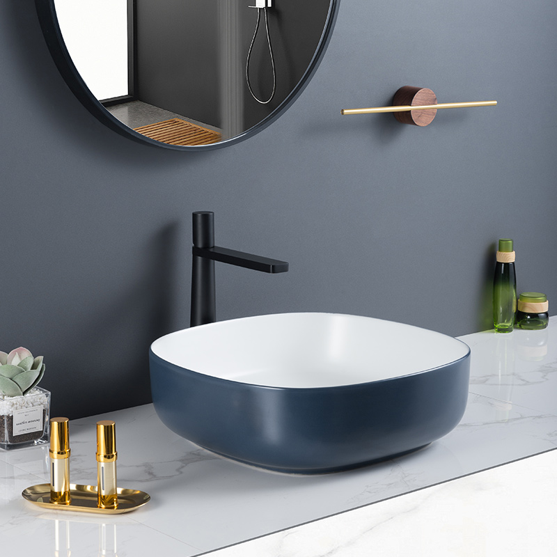Blue table top wash basin