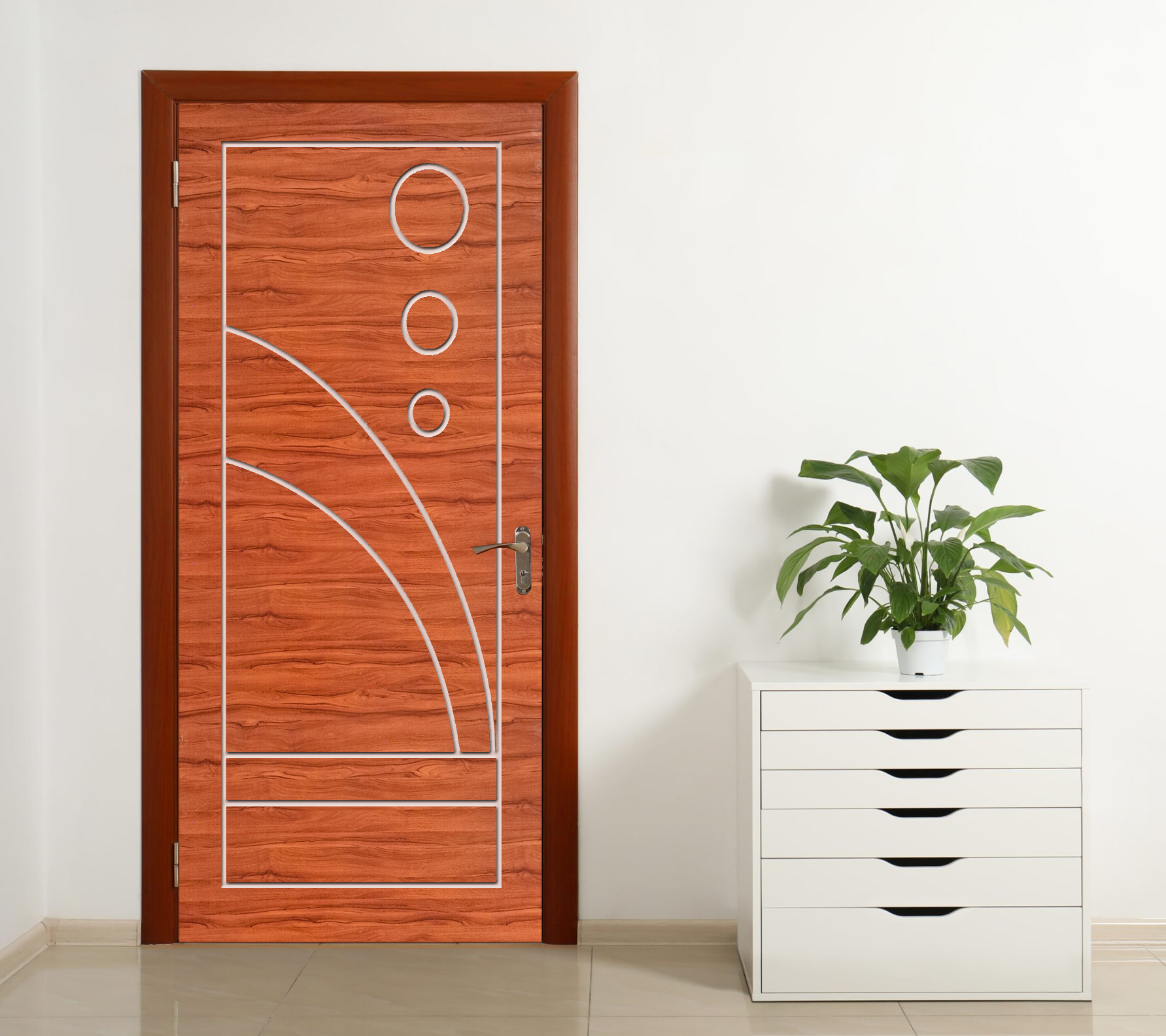 Wood-finish designer door