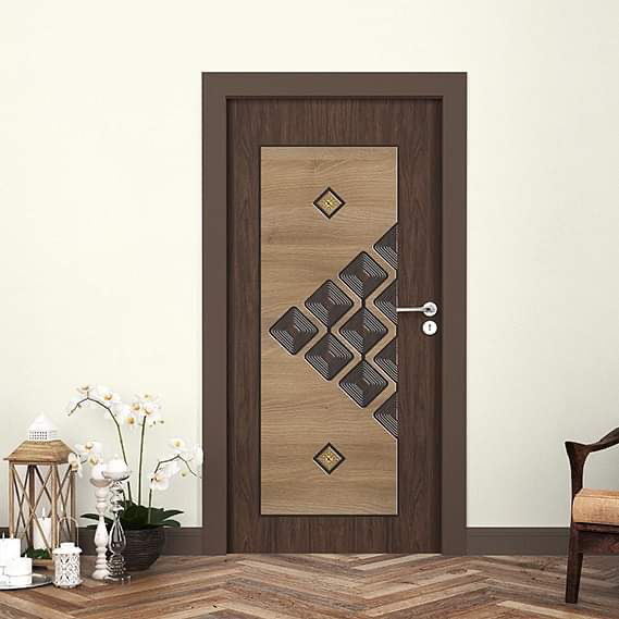 Decorative wooden door